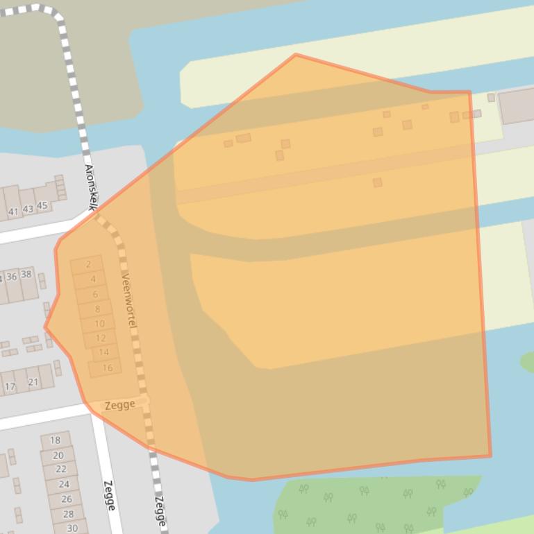 Kaart van postcodegebied 2371KV.