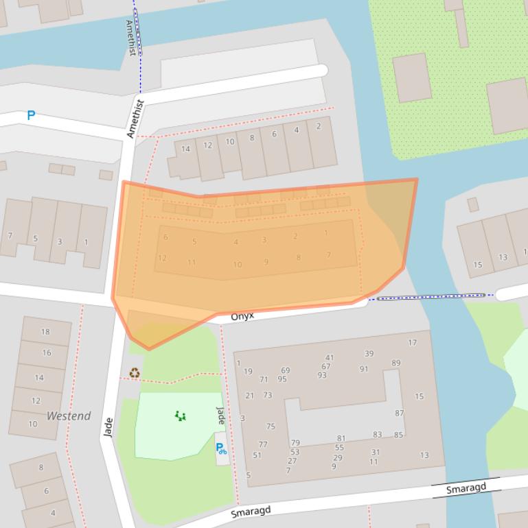 Kaart van postcodegebied 2371LG.