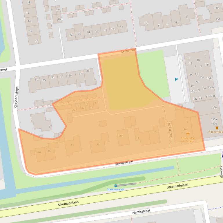 Kaart van postcodegebied 2371NA.