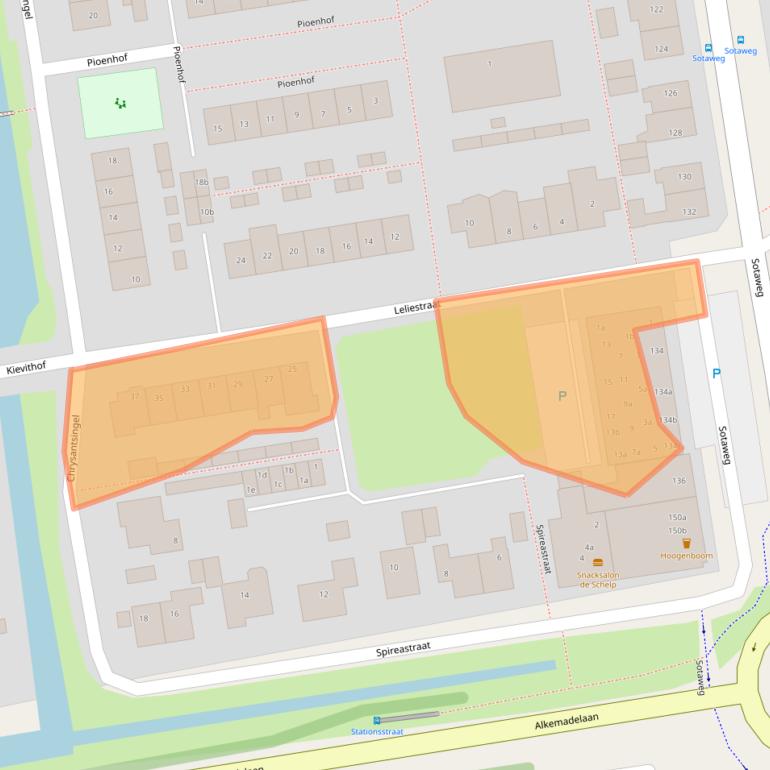 Kaart van postcodegebied 2371NB.