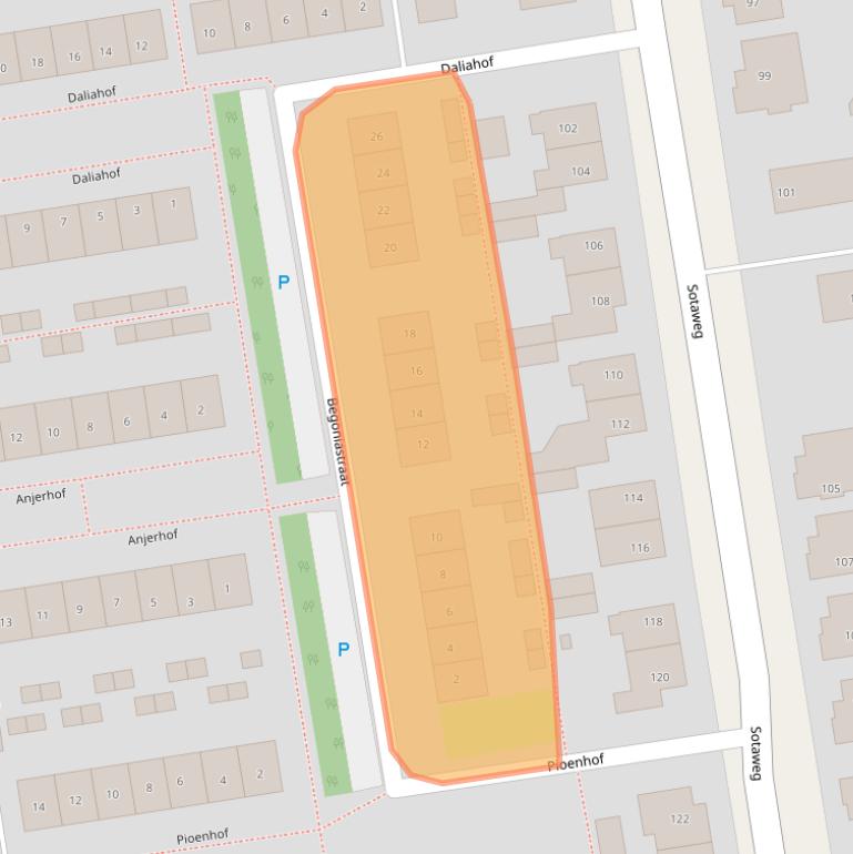 Kaart van postcodegebied 2371NG.