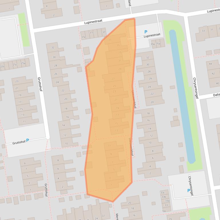 Kaart van postcodegebied 2371NM.