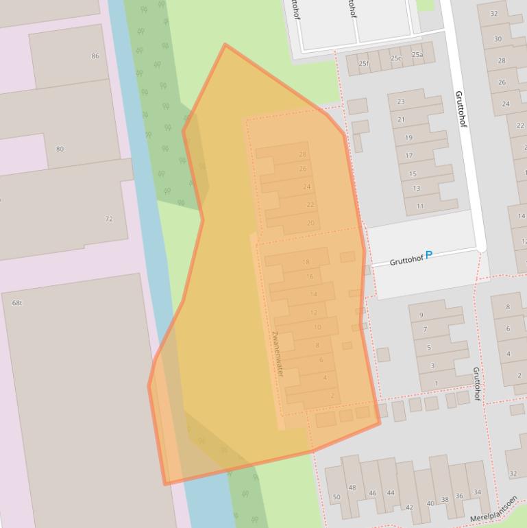 Kaart van postcodegebied 2371NS.