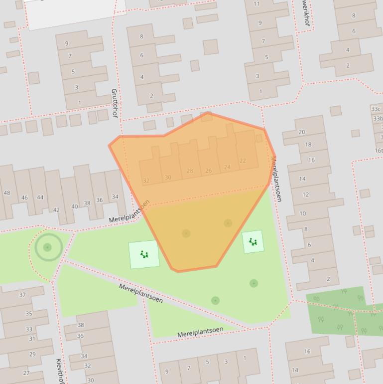Kaart van postcodegebied 2371NW.