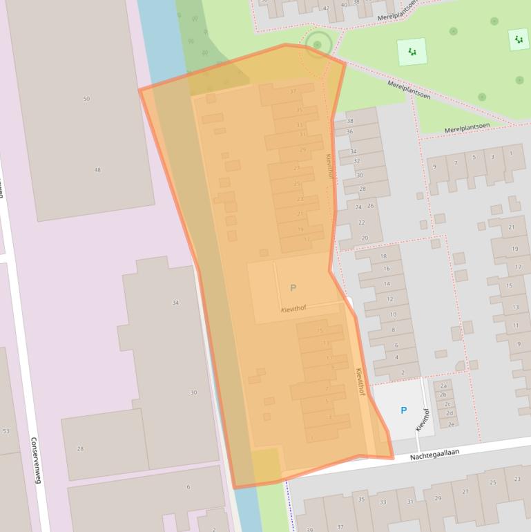 Kaart van postcodegebied 2371NZ.