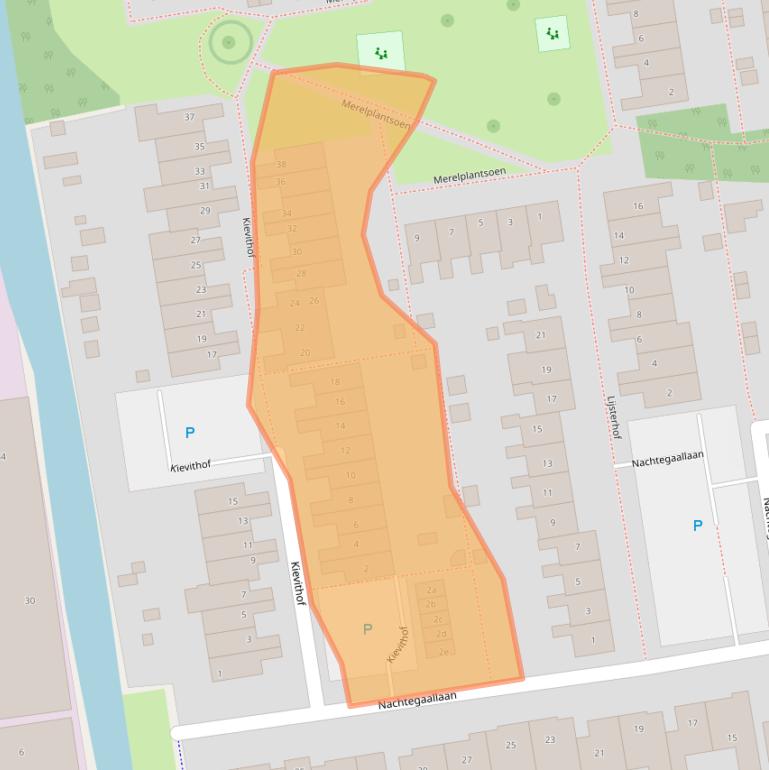 Kaart van postcodegebied 2371PA.