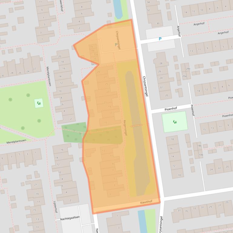 Kaart van postcodegebied 2371PD.