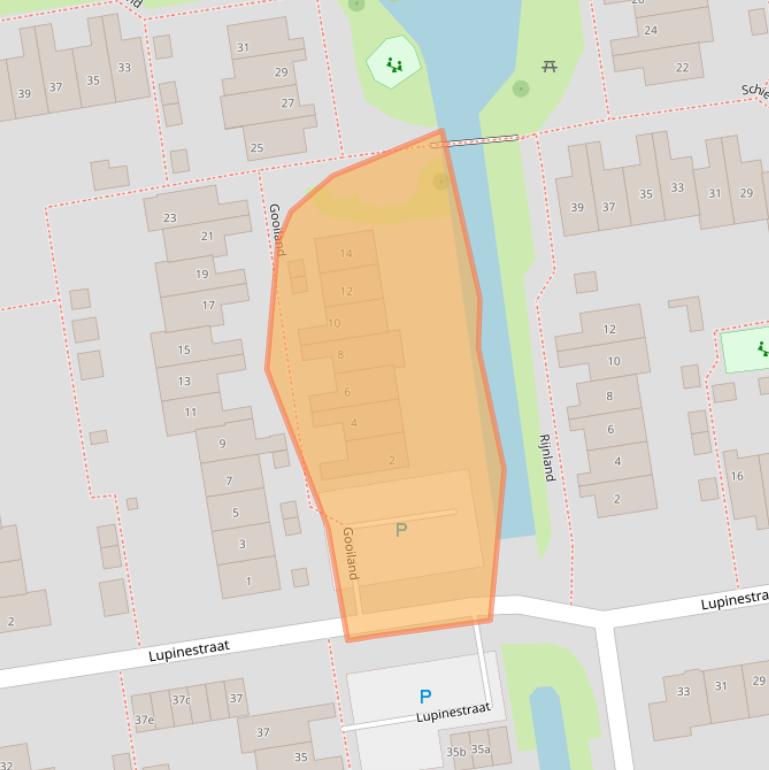 Kaart van postcodegebied 2371PJ.