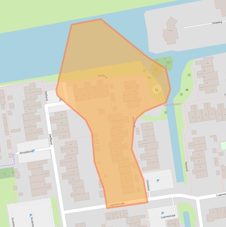 Kaart van postcodegebied 2371PK.