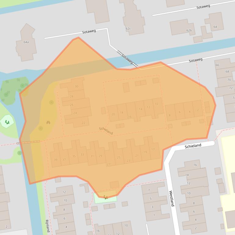 Kaart van postcodegebied 2371PM.