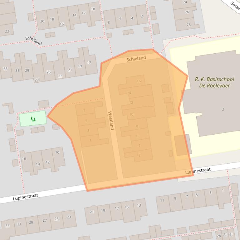 Kaart van postcodegebied 2371PN.