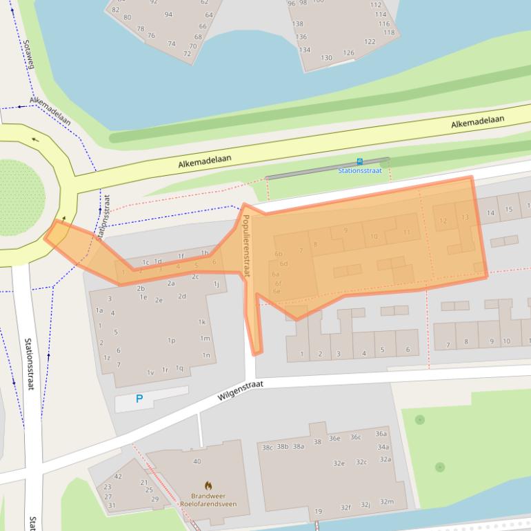 Kaart van postcodegebied 2371SB.