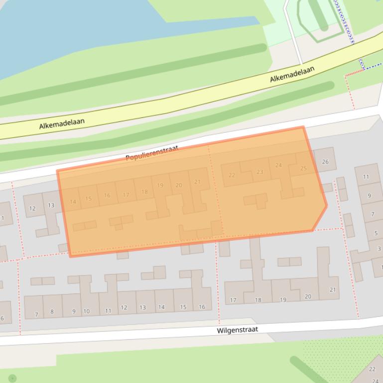 Kaart van postcodegebied 2371SC.