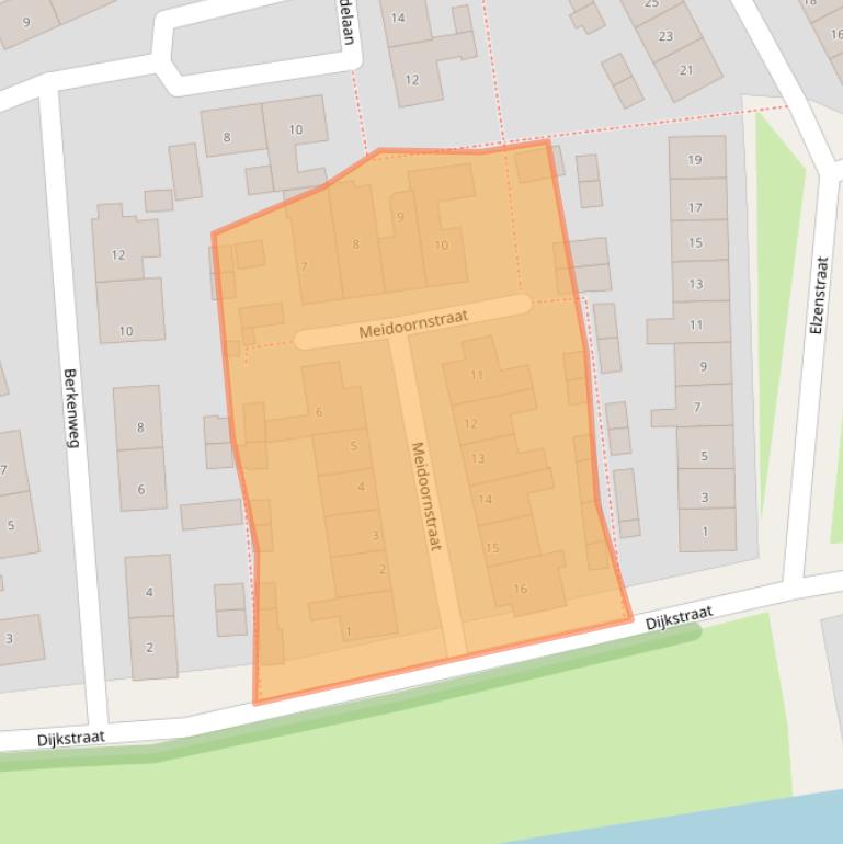 Kaart van postcodegebied 2371VC.