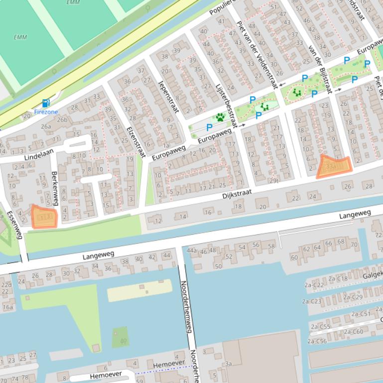 Kaart van postcodegebied 2371VD.