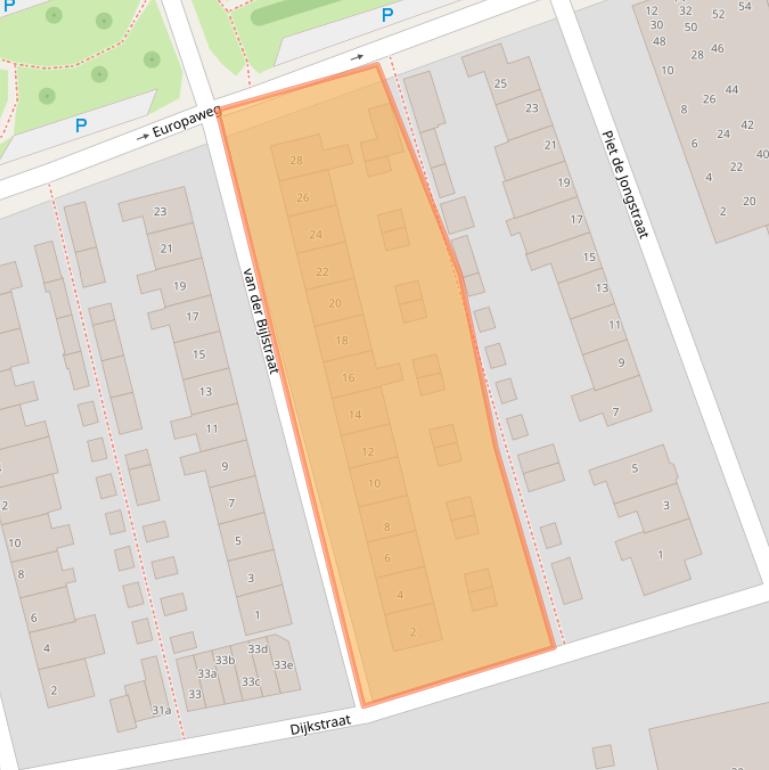 Kaart van postcodegebied 2371VR.