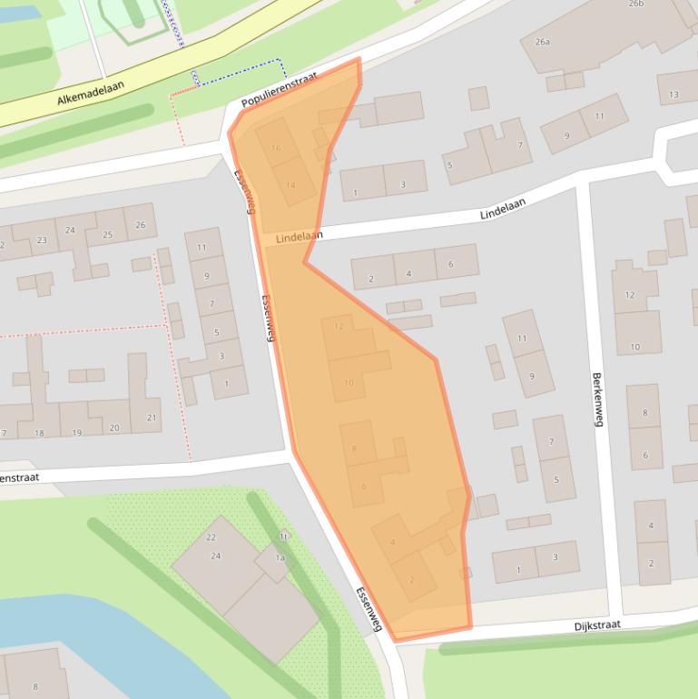 Kaart van postcodegebied 2371XL.