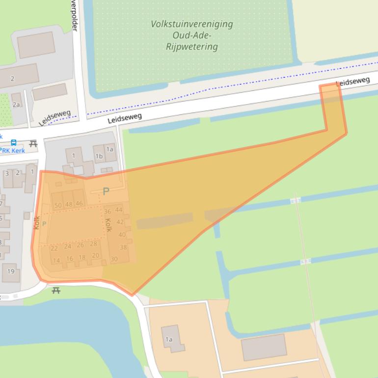 Kaart van postcodegebied 2374AG.