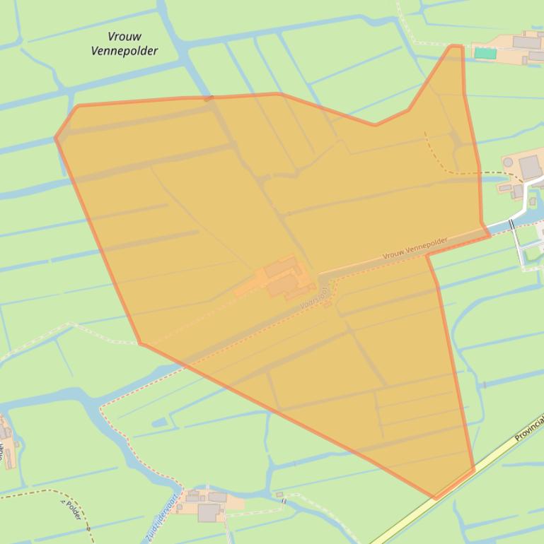 Kaart van postcodegebied 2374BB.