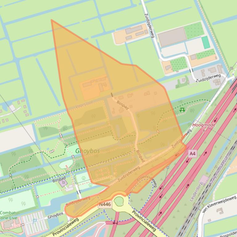 Kaart van postcodegebied 2374BT.