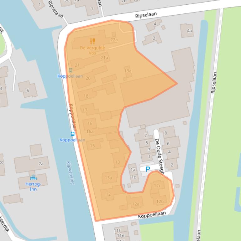 Kaart van postcodegebied 2375AB.