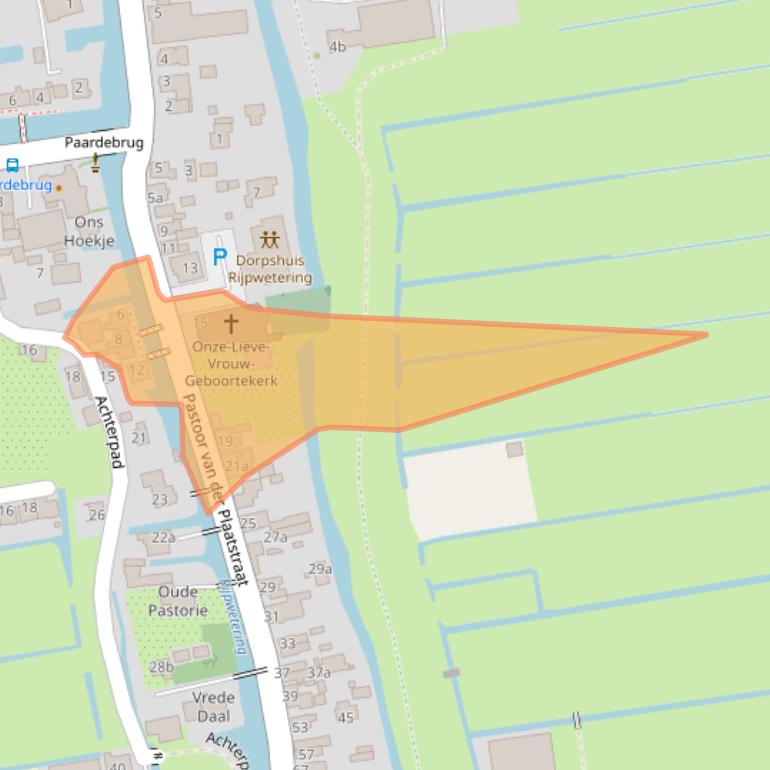 Kaart van postcodegebied 2375AE.