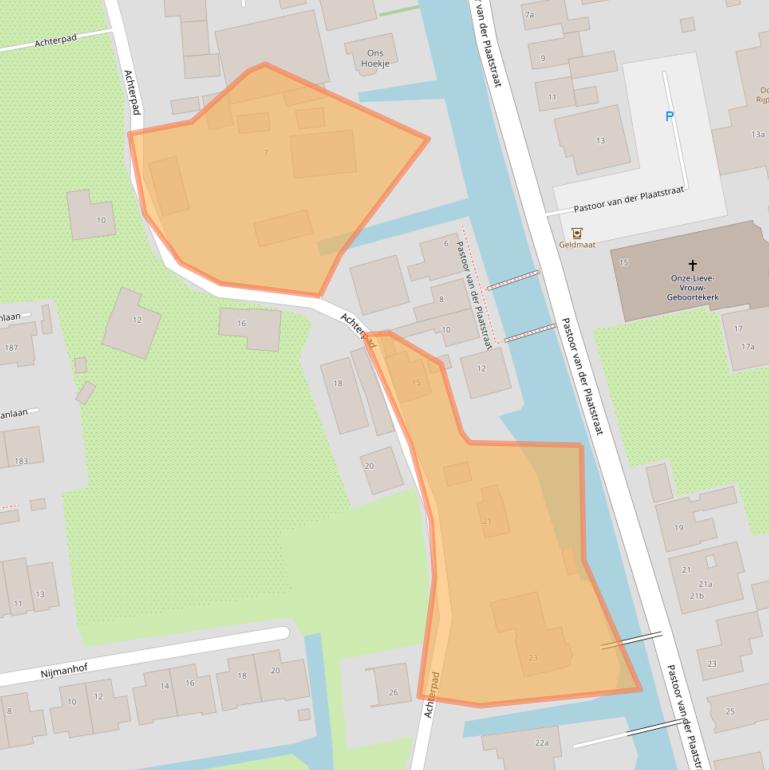 Kaart van postcodegebied 2375AM.