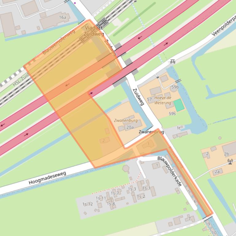 Kaart van postcodegebied 2375AT.