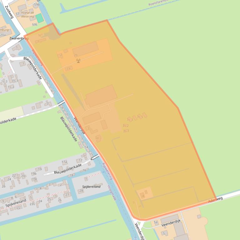 Kaart van postcodegebied 2375AV.