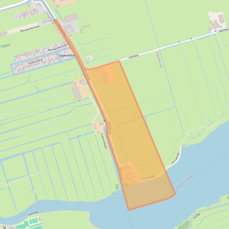 Kaart van postcodegebied 2375AX.