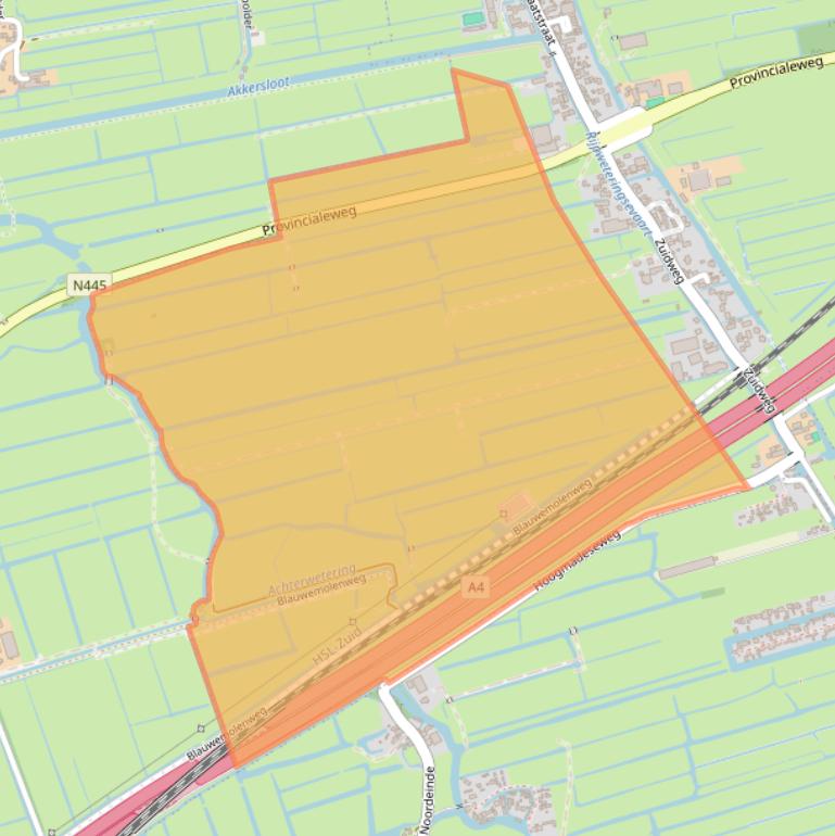 Kaart van postcodegebied 2375LZ.