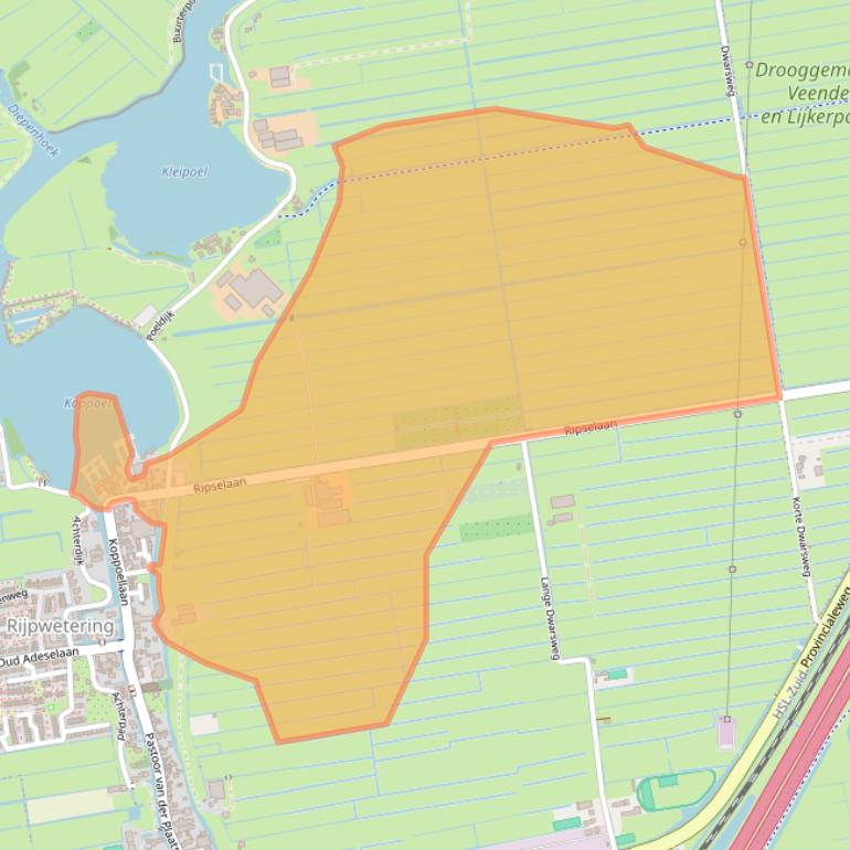 Kaart van postcodegebied 2375NA.