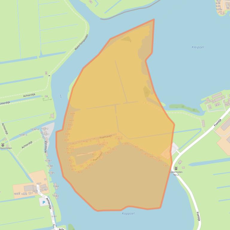 Kaart van postcodegebied 2375NB.