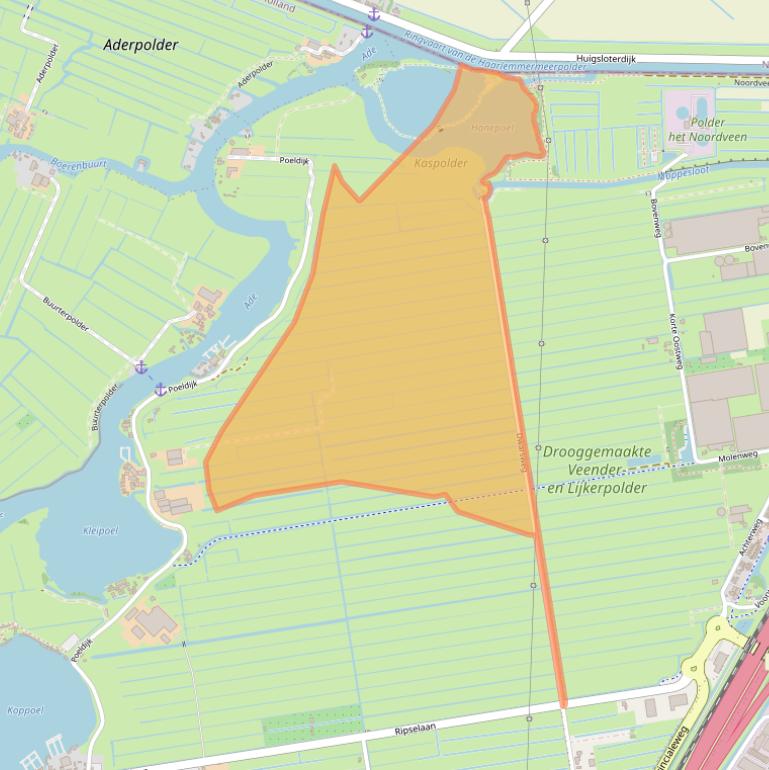 Kaart van postcodegebied 2375NH.