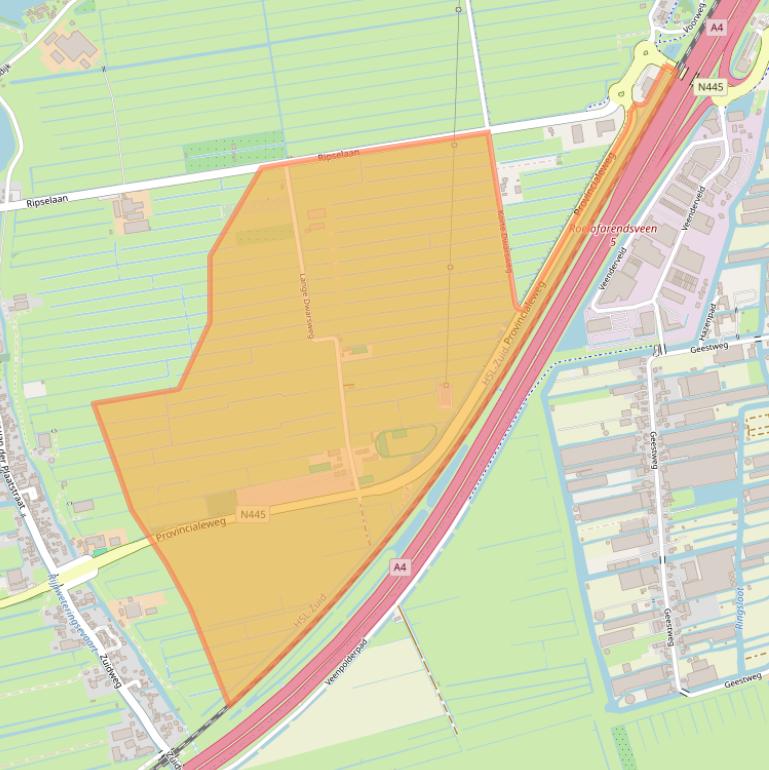 Kaart van postcodegebied 2375PA.