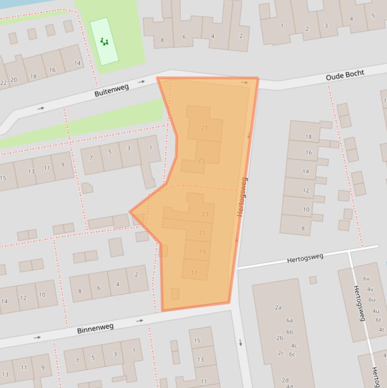 Kaart van postcodegebied 2375XL.