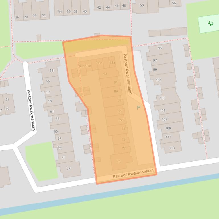 Kaart van postcodegebied 2375XM.