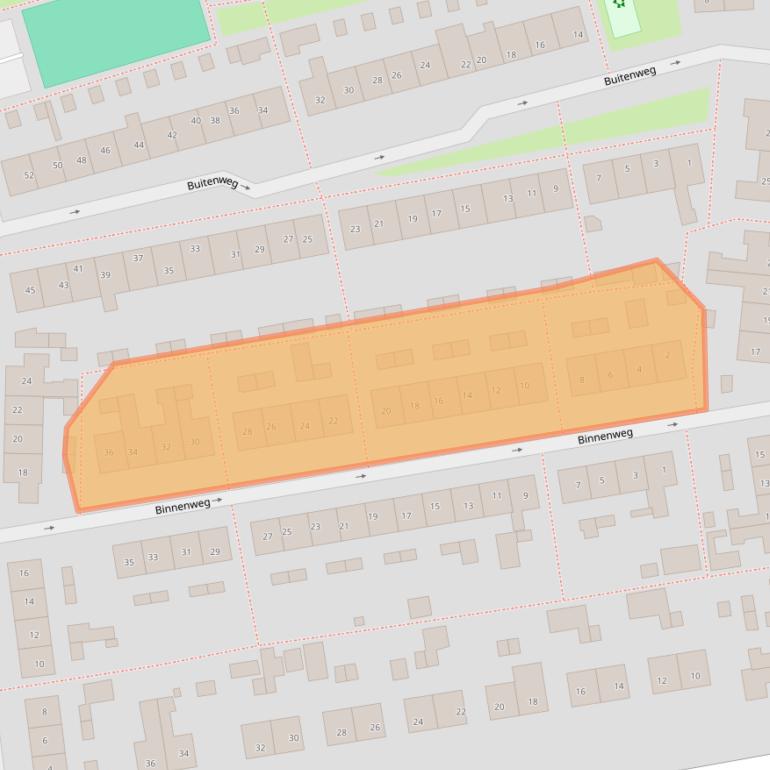 Kaart van postcodegebied 2375XR.