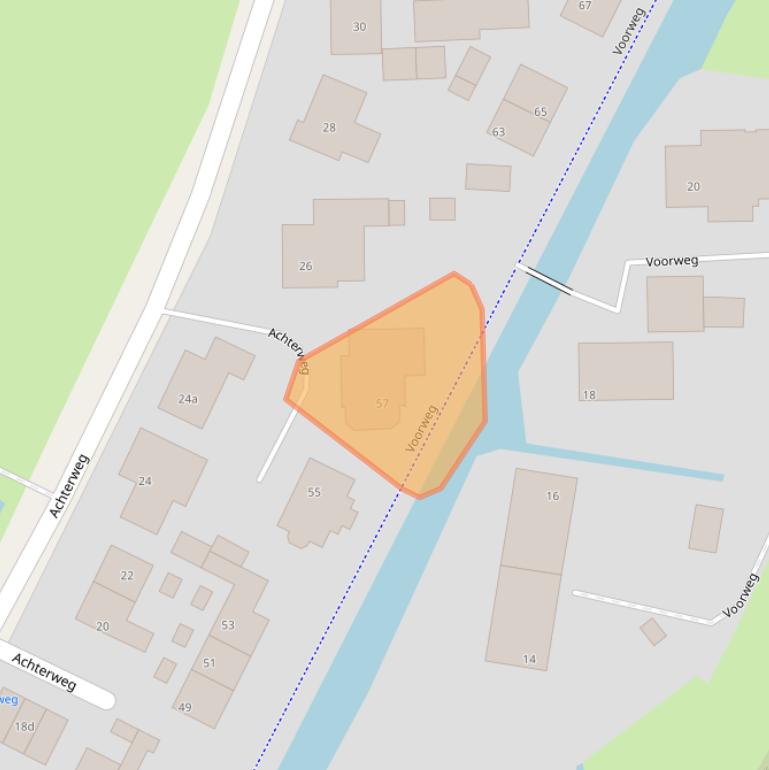 Kaart van postcodegebied 2376AJ.