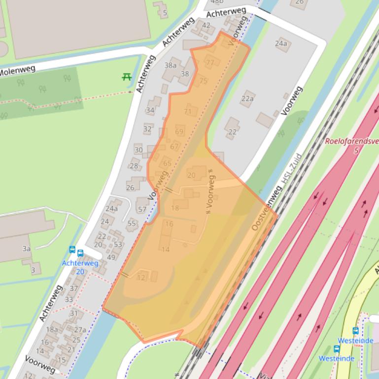 Kaart van postcodegebied 2376AK.