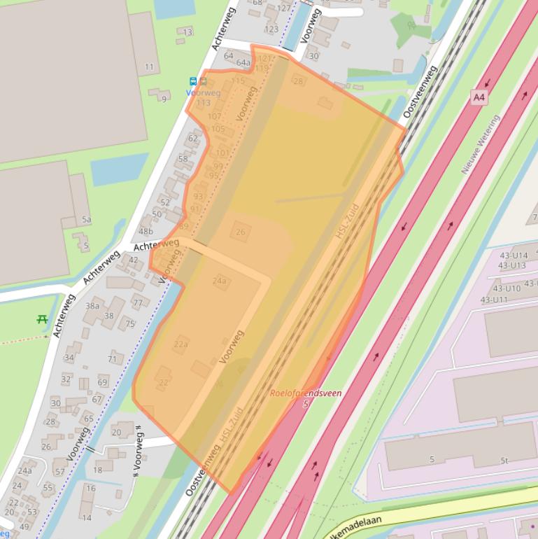 Kaart van postcodegebied 2376AL.