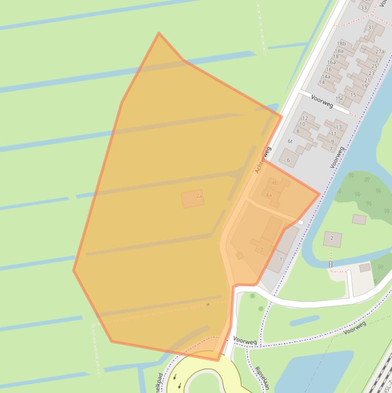 Kaart van postcodegebied 2376AT.