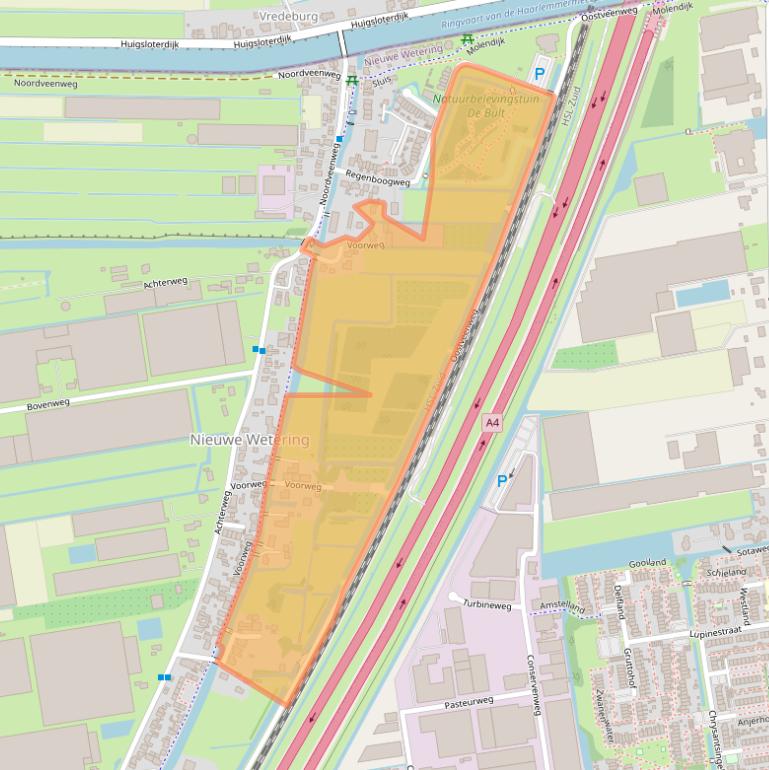 Kaart van postcodegebied 2376BC.