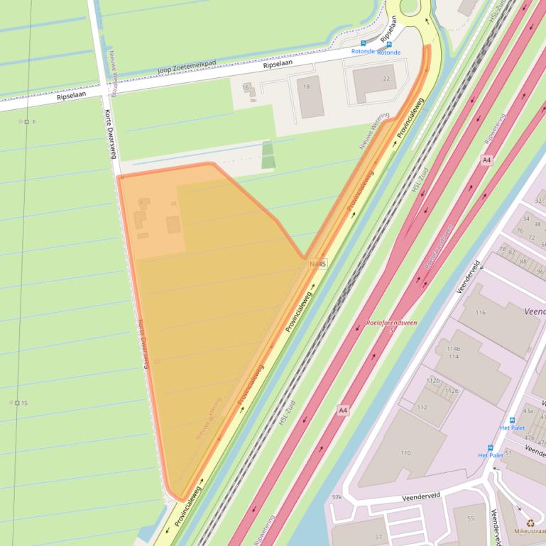 Kaart van postcodegebied 2376BK.