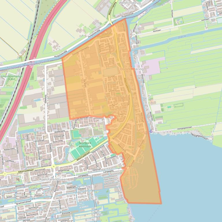 Kaart van postcodegebied 2377.