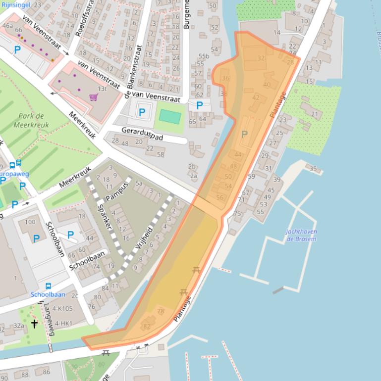 Kaart van postcodegebied 2377AJ.