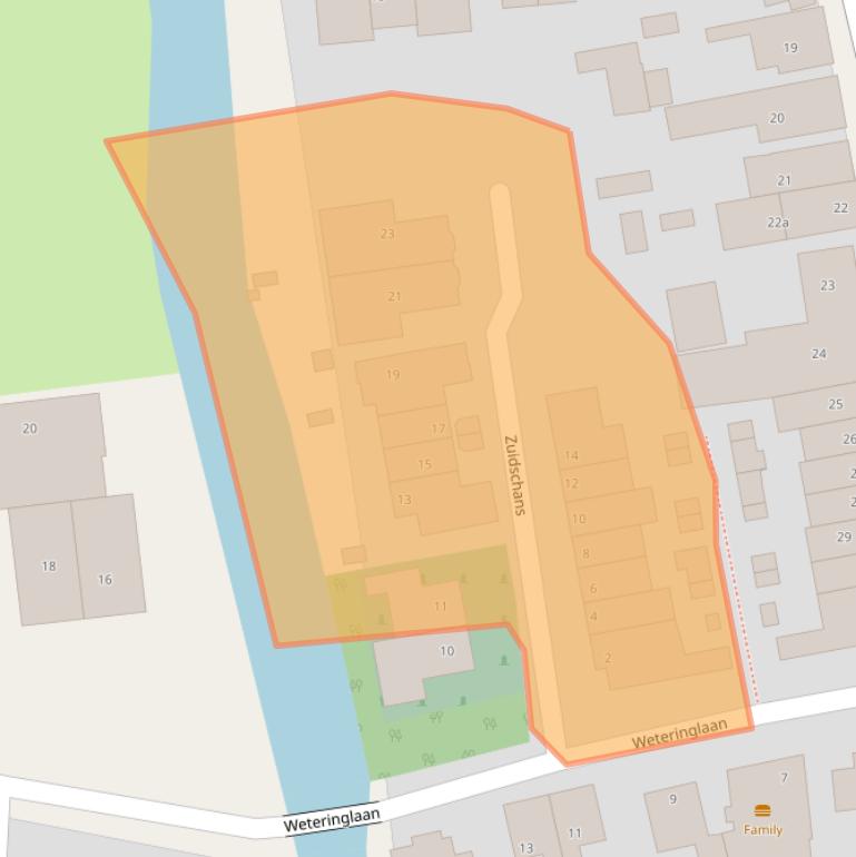 Kaart van postcodegebied 2377AM.