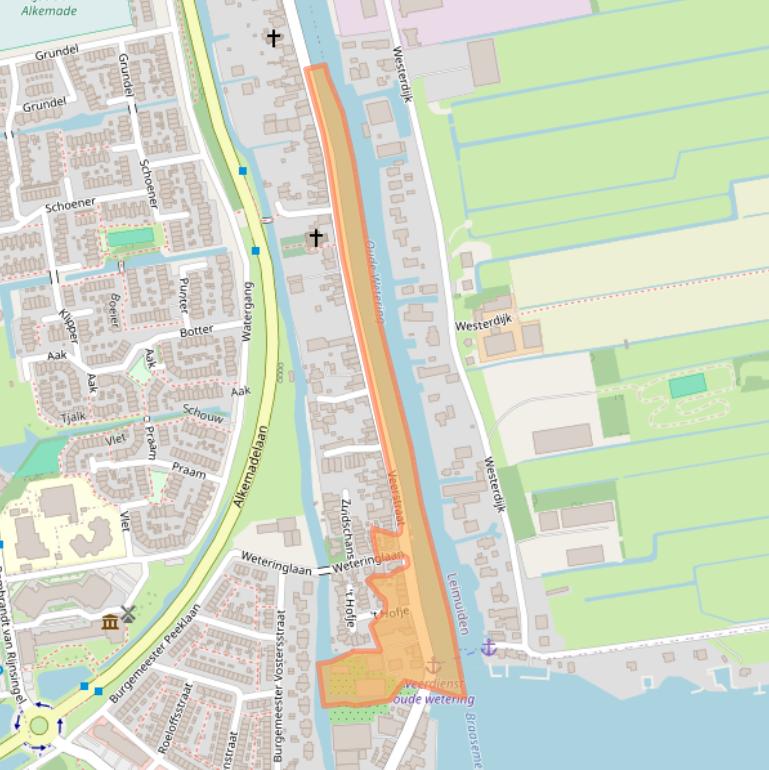 Kaart van postcodegebied 2377AP.