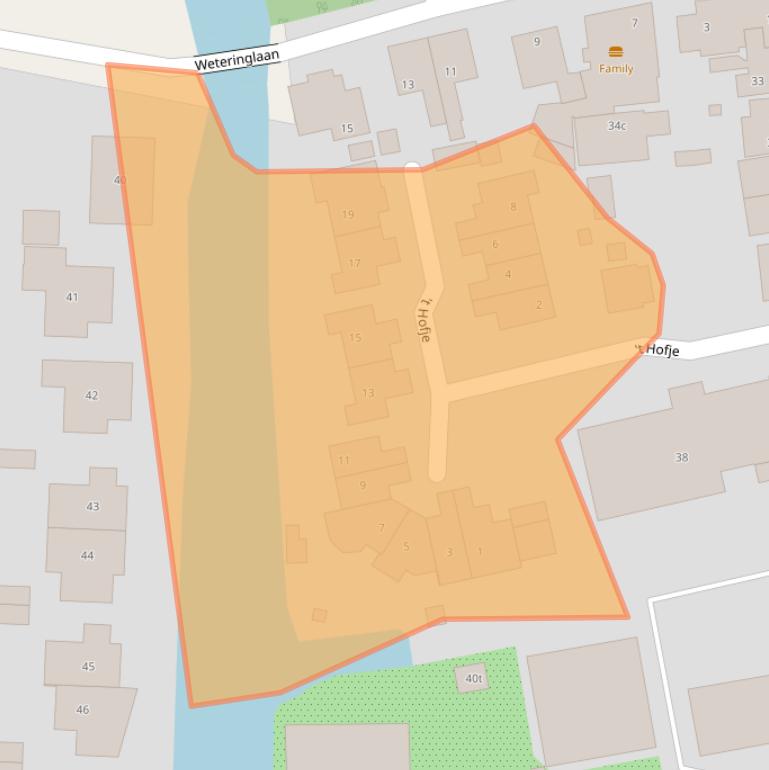 Kaart van postcodegebied 2377AZ.