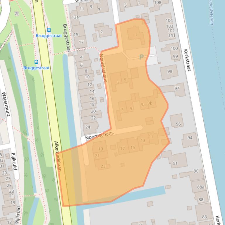 Kaart van postcodegebied 2377BH.